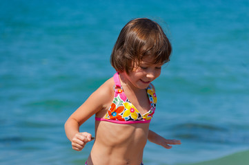 Happy child on the beach