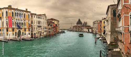 Nowoczesny obraz na płótnie Panoramic view on famous Grand Canal.