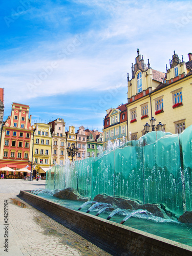 Naklejka samoprzylepna Rynek, wrocław, polska
