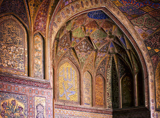 Interior of Wazir Khan Mosque