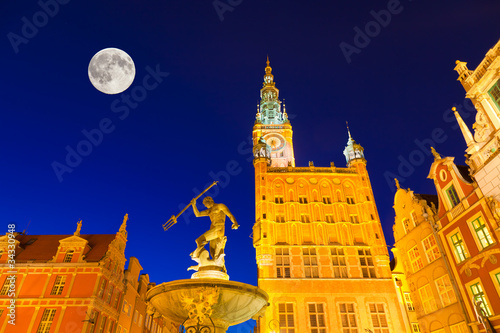 Obraz na płótnie canvas Fontanna Neptuna, Gdańsk