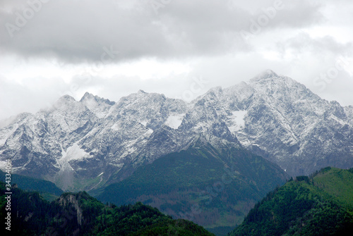 Board z aluminiowym obramowaniem Widok na góry, wysokie Tatry, Słowacja