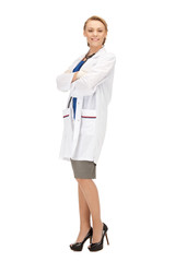 Sticker - attractive female doctor with stethoscope