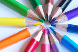 Fototapeta Tęcza - colored pencils