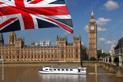 Tapeta ścienna Big Ben z rejsu po mieście w Londynie, Wielkiej Brytanii