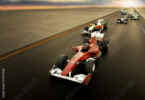 Naklejka ścienna F1 Cars