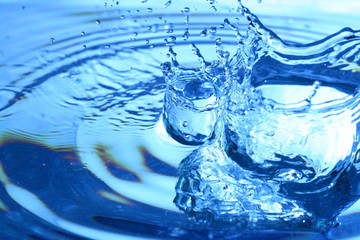 Poster - blue water splash