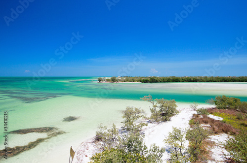 Naklejka samoprzylepna Wyspa holbox w Meksyku