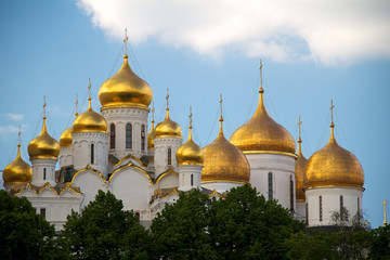 The Annunciation cathedral (left) and the Assumption cathedral (