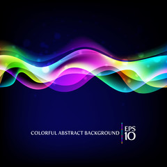 Wall Mural - vector abstract background - colorful waves