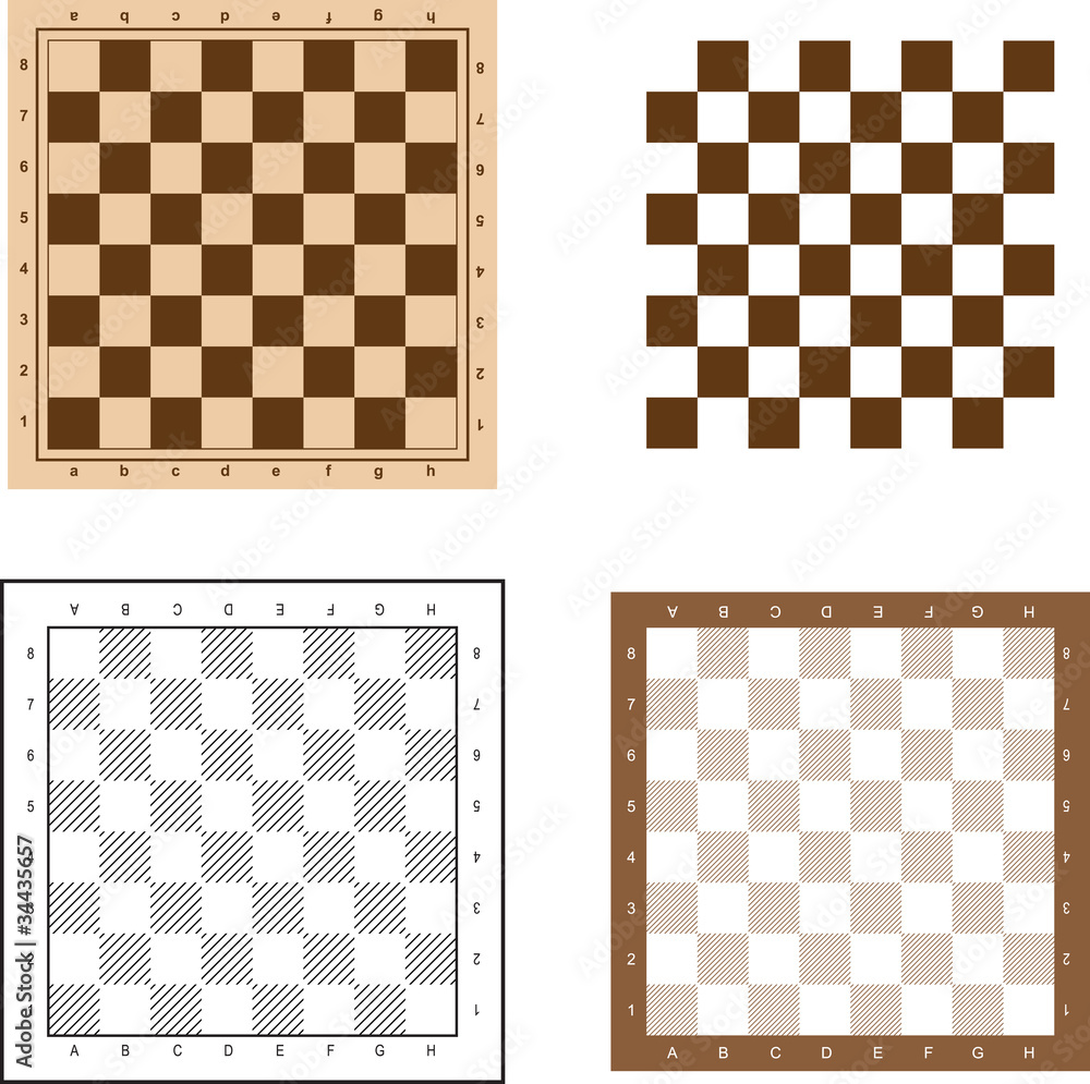 Chess board set vector illustration - obrazy, fototapety, plakaty 
