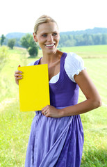 Poster - Frau im Dirndl