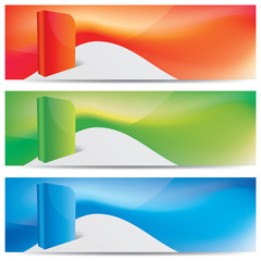 Wall Mural - vector website banners for software products
