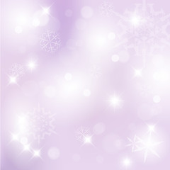 Wall Mural - Vector Christmas background with white snowflakes