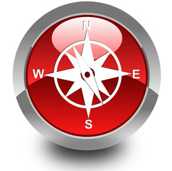 Sticker - Compass glossy icon