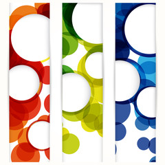 abstract vertical banner with forms of empty frames for your web
