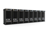 Fototapeta Boho - 3d row of server racks