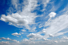 Panorama Blue Sky With Clouds