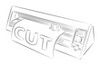 Vector drawing of cutting plotter