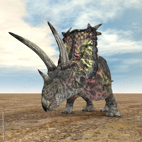 Obraz w ramie Pentaceratops