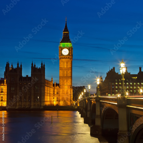 Tapeta ścienna Big ben i domy parlamentu