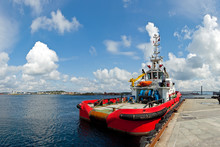 Large Tugboat In Port Of Stavanger, Norway.