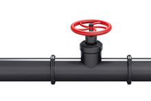 Black Oil Pipe With Red Valve