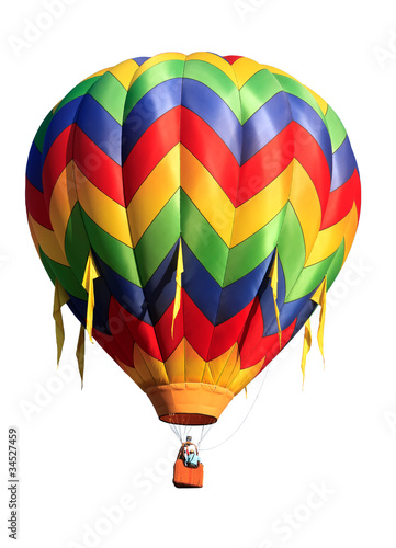 Fényképezés hot air balloon isolated on white background