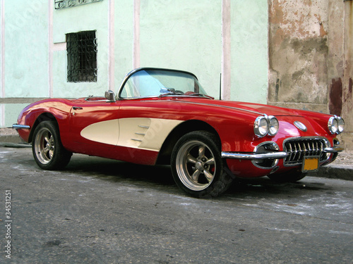 Plakat na zamówienie Old sport car in Havana