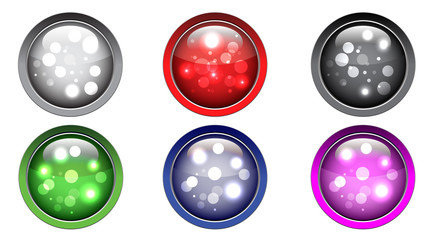Wall Mural - Sparkling Spheres - Buttons