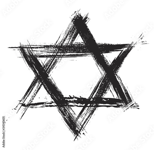 Fotografía Judaic religion symbol created in grunge style