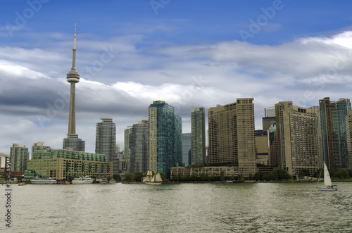 Fotoboard na płycie Panoramę miasta toronto z wieżą cn
