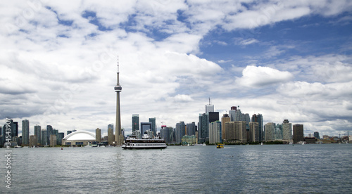 Fotoboard na płycie Panoramę miasta toronto z wieżą cn