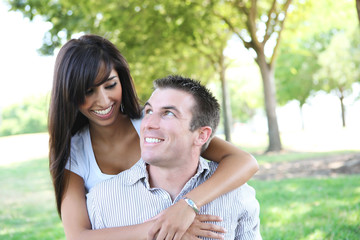 Attractive Couple in Park