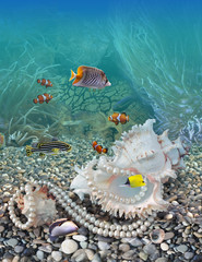 Wall Mural - Underwater world