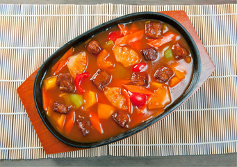 Poster - pork with tart sweet sauce,