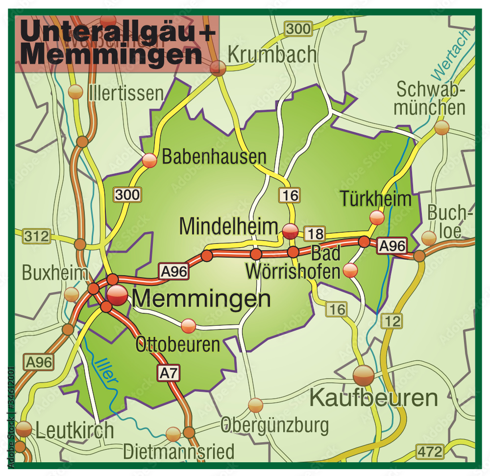 Landkreise Unterallgäu + Memmingen Variante5 - Stock - GamesAgeddon
