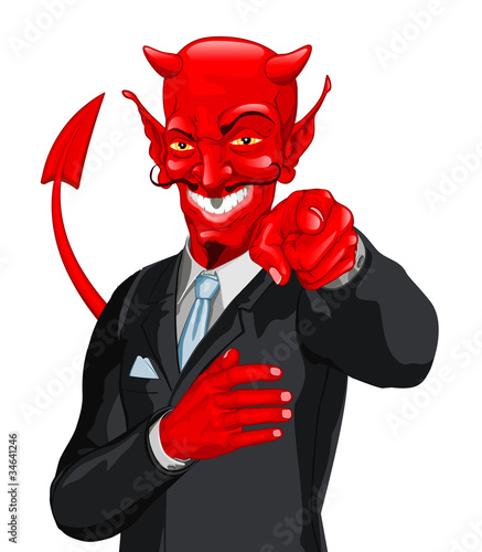 Devil business man wants you