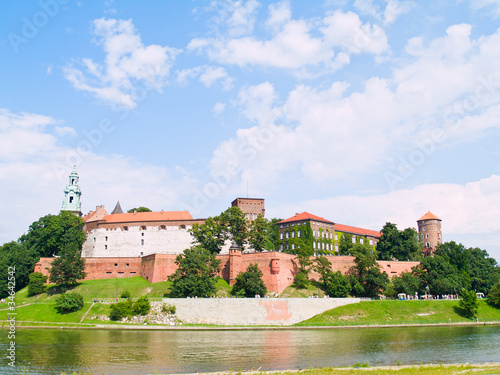 Board z aluminiowym obramowaniem Zamek królewski na wzgórzu wawel, kraków, polska
