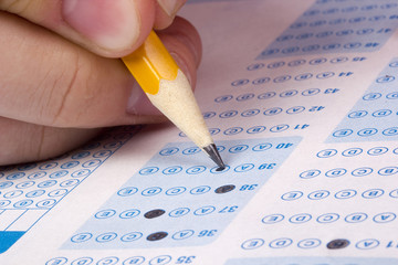 taking a test