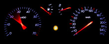 Tachometer With Low Fuel Warning