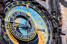 Famous Medieval Astronomical Clock In Prague, Czech Republic