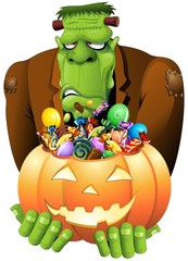 Frankenstein Halloween Zucca Caramelle-Pumpkin Candy and Sweets