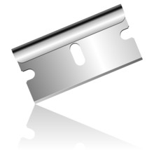 Stainless Steel Blade Isolated Over White Background