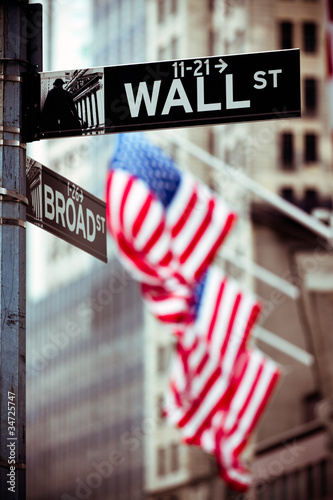 Tapeta ścienna Wall street new york