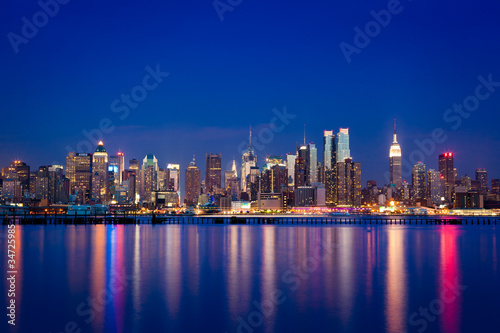 Board z aluminiowym obramowaniem Panoramę Nowego Jorku manhattan