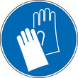 Gebotszeichen Schutzhandschuhe tragen Schild Zeichen