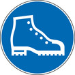 Gebotszeichen Sicherheitsschuhe Fußschutz Zeichen