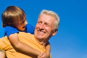 old man with grandchild