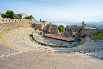 antique amphitheater Teatro Greco, Taormina